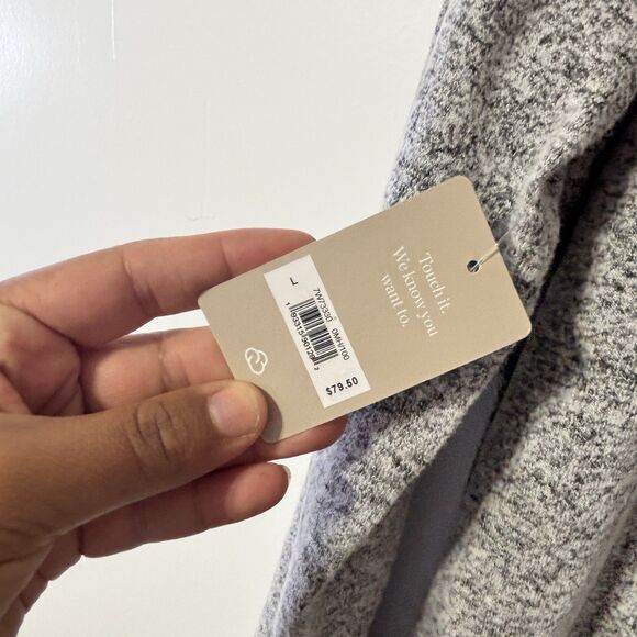 Lucky Brand Round Sweater Dress Charcoal Grey Sz Large Knee Length Fall NEW - Picture 6 of 9